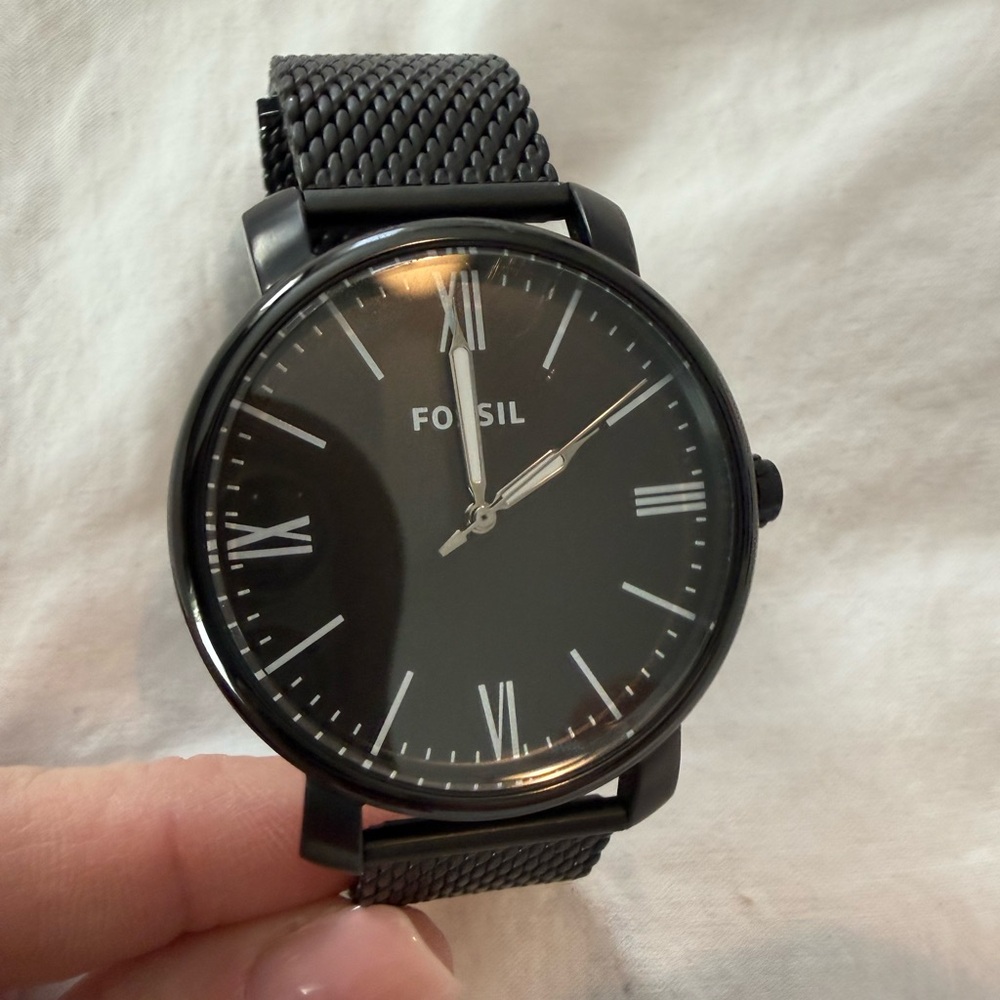 Fossil Black Men's Watch EUC 0001